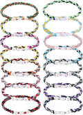 16Pack Braided Rope Tornado Baseball Necklaces, 18Inch Braided Rope with Titanium Pendant Baseball Necklace, Sports Team Gifts & Party Favors, Baseball Accessories Drip Baseball Gifts, Multi-Color