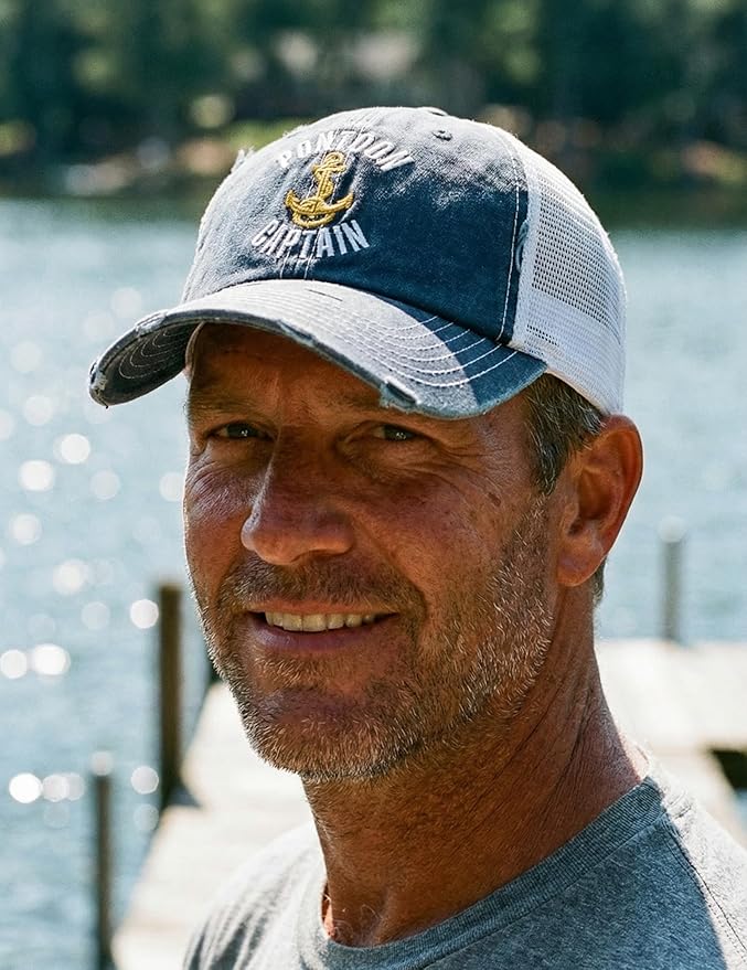 InnoBeta Pontoon Hat, Boat Captain Gifts for Men, Pontoon Accessories Baseball Cap, for Pontoon Owners