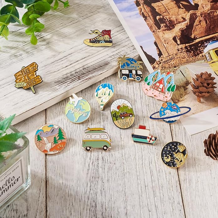 Mixed Enamel Pins for Backpacks, Beadthoven Cute Enamel Brooch Pins Set - Image 7
