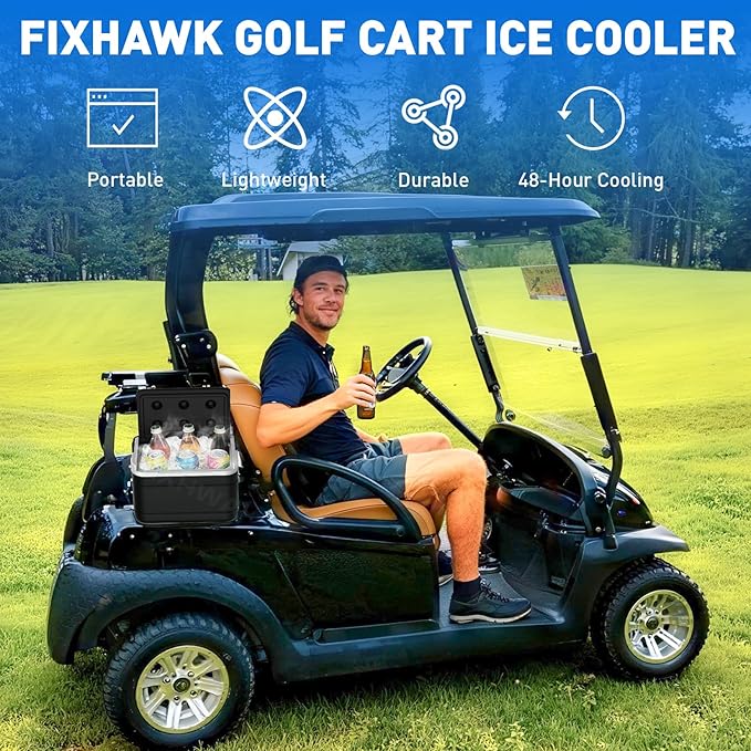 Club Car Precedent Cooler, Golf Cart Cooler with Mounting Bracket Kit Fit for Club Car Precedent/Tempo/Onward Golf Cart. Replaces OEM# 102588101, 103886801