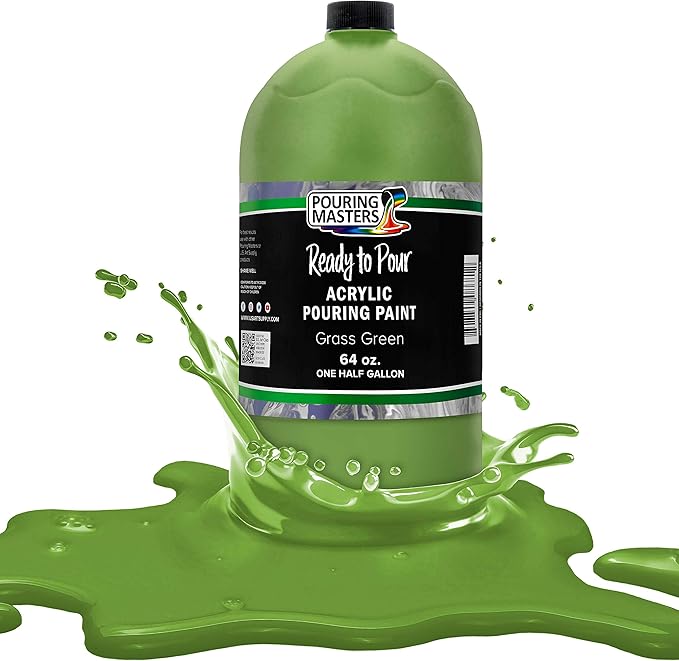 POURING MASTERS Grass Green Acrylic Ready to Pour Pouring Paint by Pouring+Masters