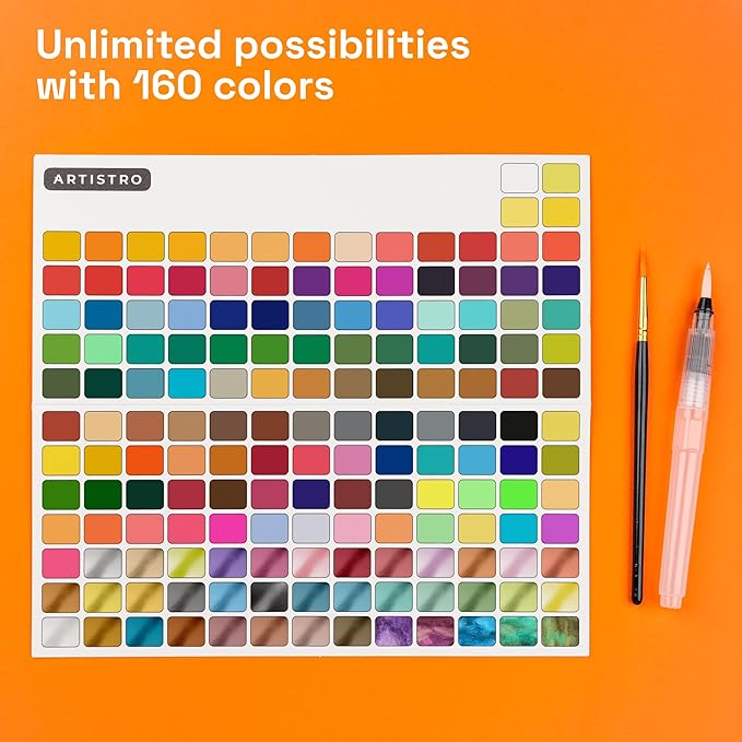 ARTISTRO Watercolor Paint Set 160 Colors - Image 4