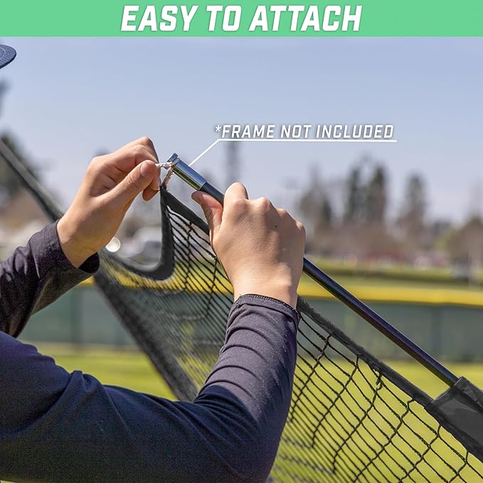 GoSports Replacement 7 x 7 ft Baseball Net - NET ONLY - Frame NOT Included - Choose Your Color
