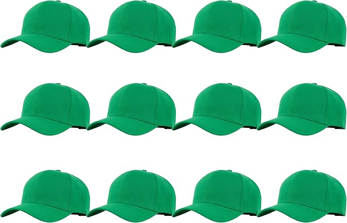 Gelante Plain Blank Baseball Caps Adjustable Back Strap Wholesale LOT 12 PC'S