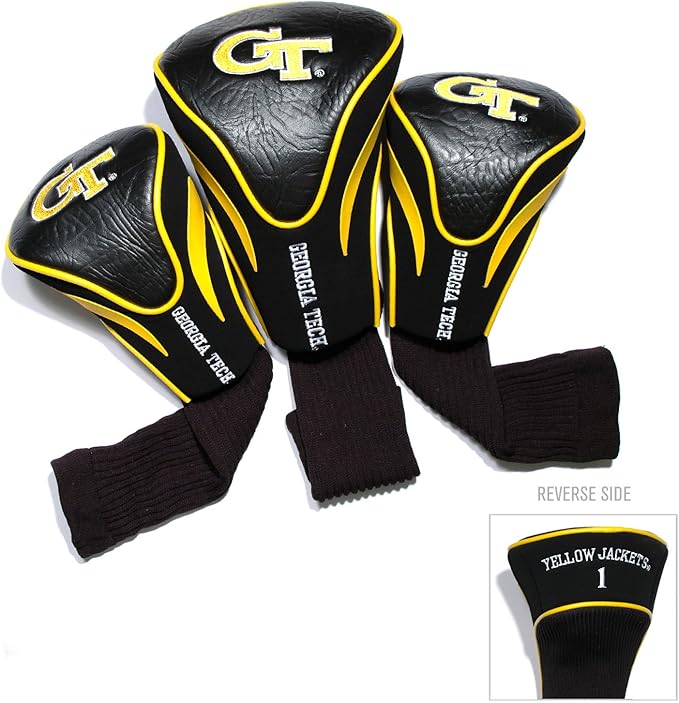 Team Golf NCAA Florida Gators Contour Golf Club Headcovers (3 Count) Numbered 1, 3, & X, Fits Oversized Drivers, Utility, Rescue & Fairway Clubs, Velour Lined for Extra Club Protection