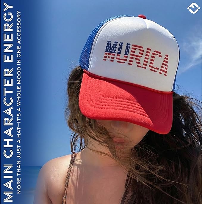 Funky Junque Premium Mesh Snapback Trucker Hat - Stylish Comfort for All - Patriotic, Humor & More