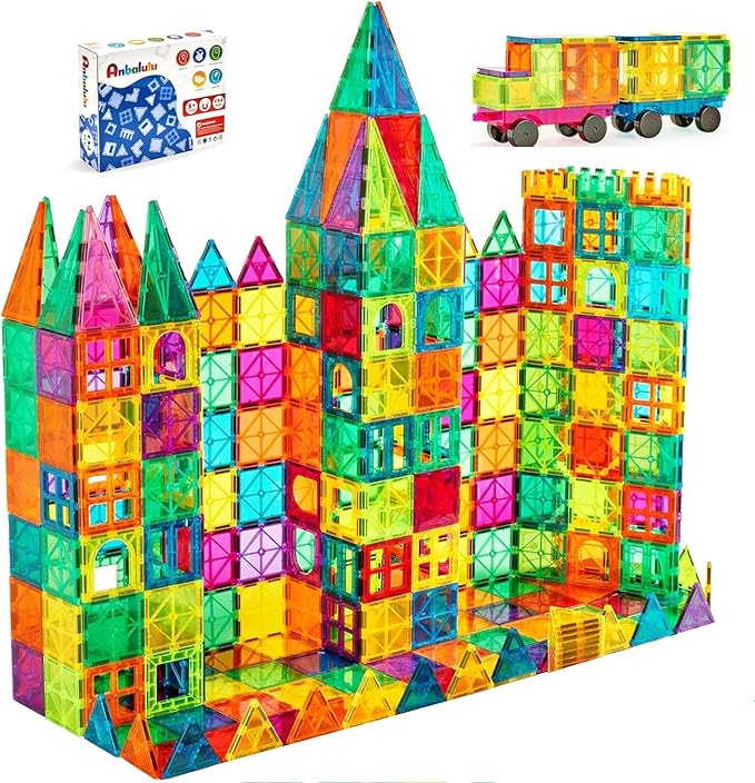Magnetic Building Tiles, Magnetic Blocks, 3D STEM Stacking Toys, Magnets Toy by AnbaluluToys