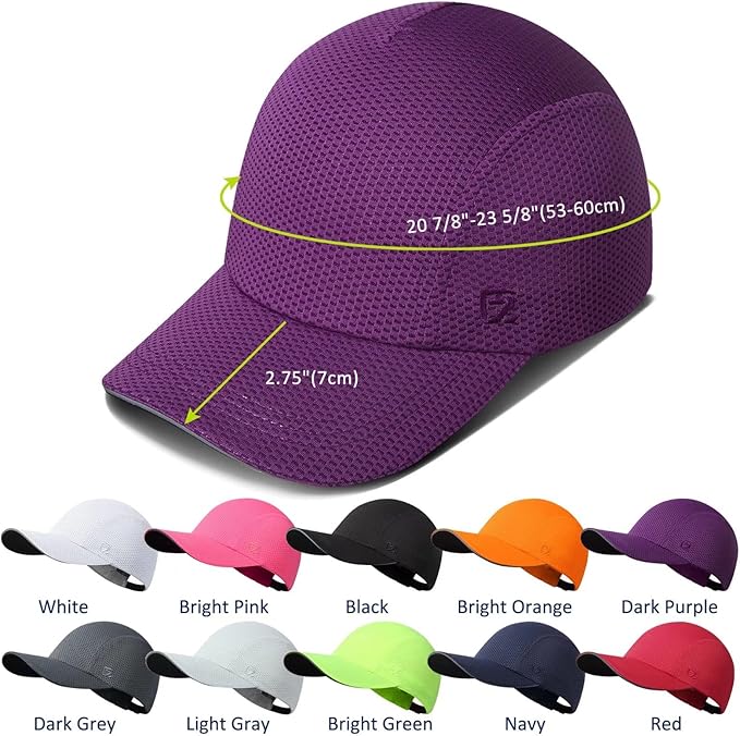 GADIEMKENSD Women's Race Day Running Cap Performance Mesh Hat - Excellent Ventilation, Lightweight, Reflective Safety