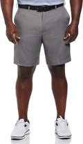 PGA Tour Men's 9" Golf Shorts with Expandable Waistband, Flat Front, Moisture-Wicking, Sun Protection, Stretch, Lightweight