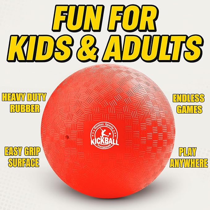 10 Inch Kickball Playground Balls 6 Pack or 12 Pack, Playground Balls - Image 3