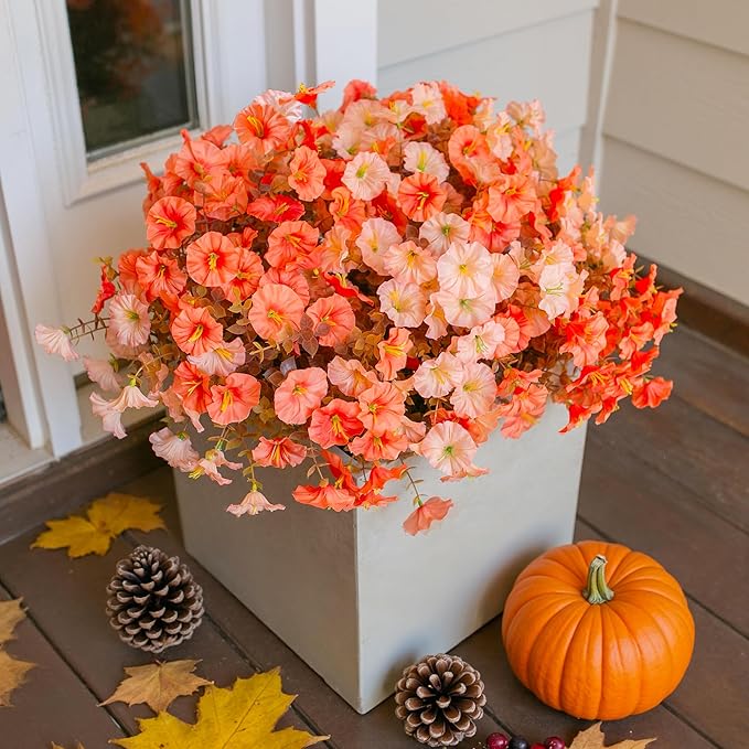 Fake Mums Fall Artificial Flowers Plants - Image 2