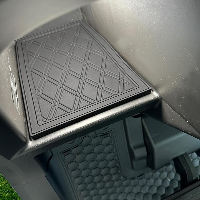 Xtreme MATS 2024-2025 EZGO RXV Compatible Dash Mat for Golf Carts - Double Diamond Rubber Liner for GolfCar Cubbies - Glovebox Liner- Golf Cart Accessory (All Black Trim, EZGO RXV 2024+)