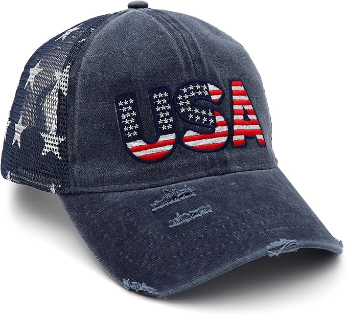 4th of July Hat 250 Anniversary USA Hat American Flag Trucker hat for Women Men Fourth of July Patriotic Eagles Hat