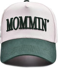 Women’s Mommin Trucker Hat – Vintage Two-Tone Ponytail Baseball Cap, Embroidered Adjustable Hat, Great Gift for Mom & Women