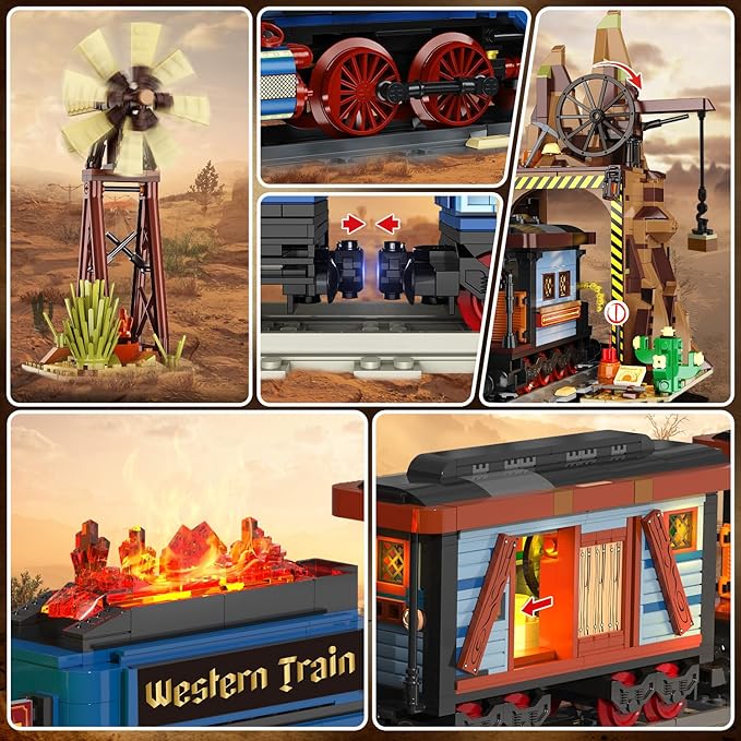 Western Train Building Set - Image 3
