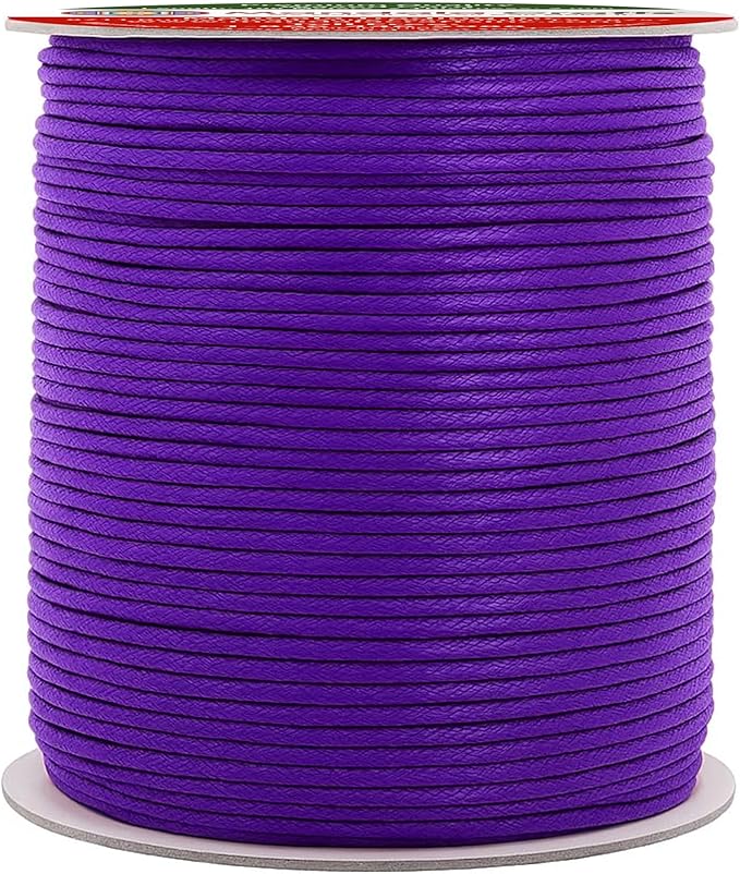 Mandala Crafts 2mm 109 Yards Purple Cotton Waxed Cord by MandalaCrafts