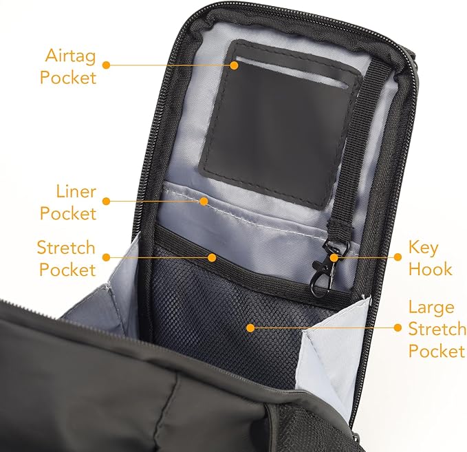 Magnetic Gym Bag for Men & Women - Compact Crossbody Workout Golf Bag with Magnetic Pouch and Touchscreen | Lightweight Small Gym Bag for Fitness, Golf, Travel | Water-Resistant & Durable Design
