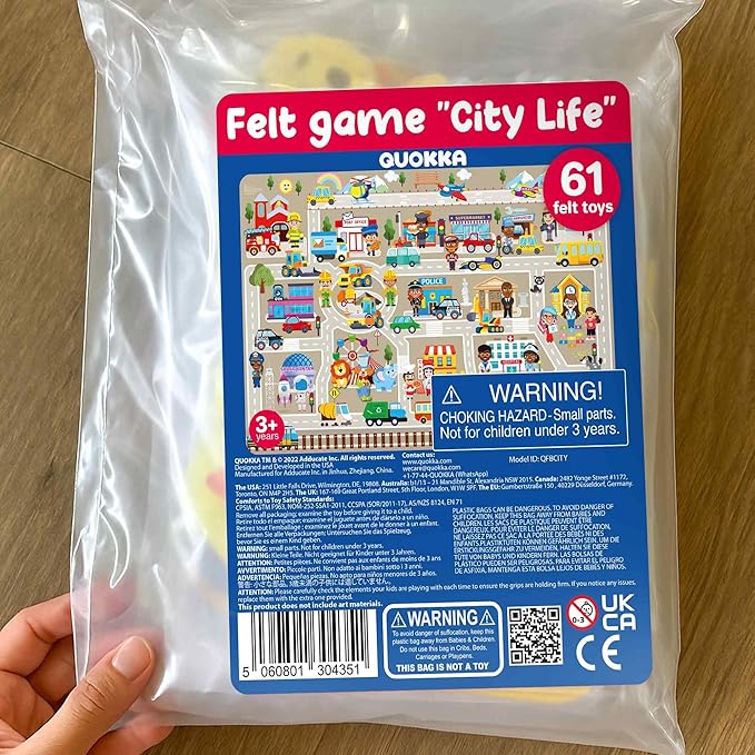 QUOKKA City Felt Board for Kids 3-5 Years Old - Image 8