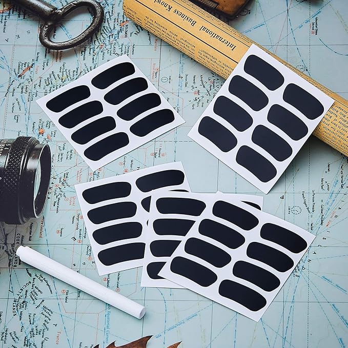 Sumind 24 Pairs Eye Strips Sports Eye Stickers Breathable Strips with 1 White Pencil for Baseball Football Softball Fans on Game Day (Black)