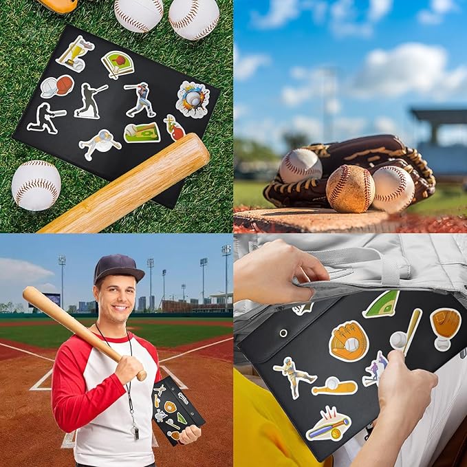 Magnetic Baseball Lineup Board for Dugout, 60 Magnets Coaching Clipboard with Dry Erase & Waterproof Bag – Dugout Organizer for Youth Baseball & Softball Coaches