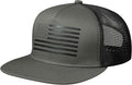 UALON Baseball Cap, Snapback Trucker Hat for Men & Women with American Flag and Adjustable, Breathable Mesh, Flat Bill Hats