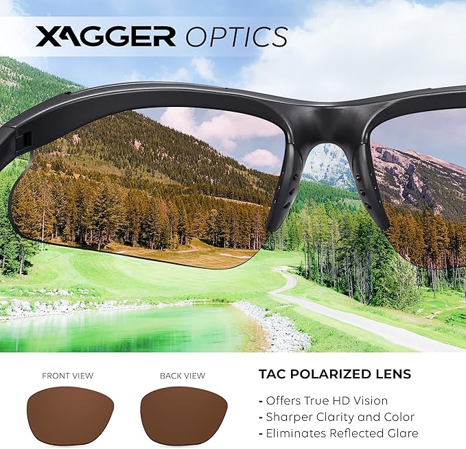 Xagger Kids Youth Polarized Sports Sunglasses for Boys Girls Baseball Softball Glasses TR90 Frame