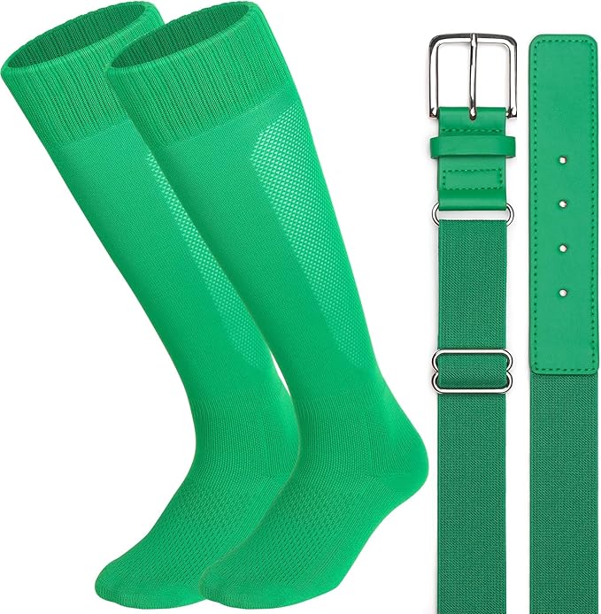 Baseball Socks and Belt Combo for Youth Adult Softball Sock Belt for Boys and Girls