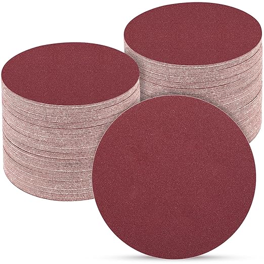 5 Inch 100 PCS Sanding Disc 240 Grit, Hook and Loop Sanding Discs by POTUINOM