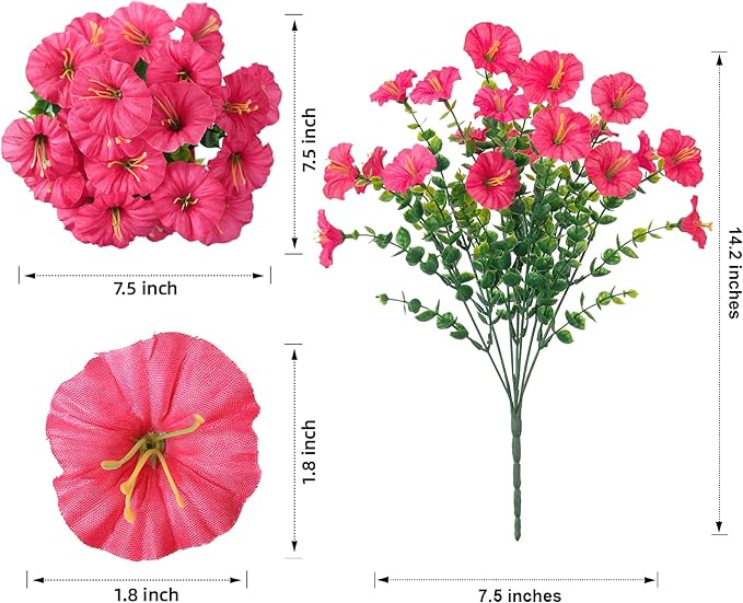 Fake Plants Artificial Flowers for Outdoor Outside Summer Decoration, 12 - Image 6