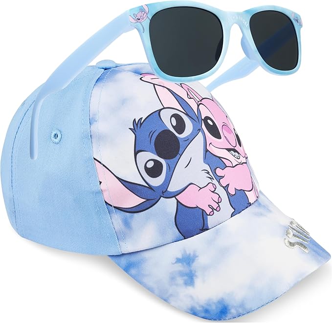 Hello Kitty | Disney Stitch | Care Bears Baseball Cap & Sunglasses for Girls UV400 Sun Protection Gifts for Girls