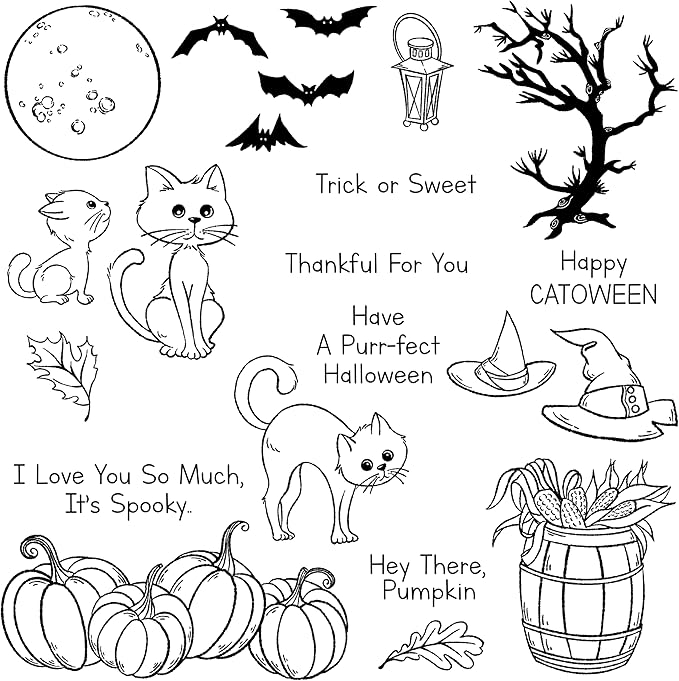 Halloween Clear Silicone stampReusable Stamp - Image 4
