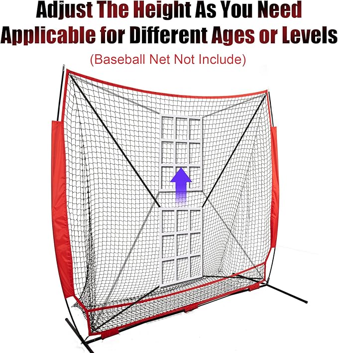 1pcs/2pcs Strike Zone Target Net,13.5x21.5in Pitching Strike Zone Net,Portable Strike Zone Plate for Baseball Pitching Accuracy Improve