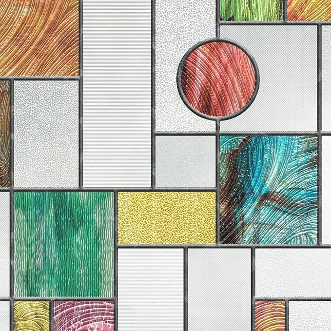 3D Stained Glass Window Film, Decorative Window Privacy Film - Image 2