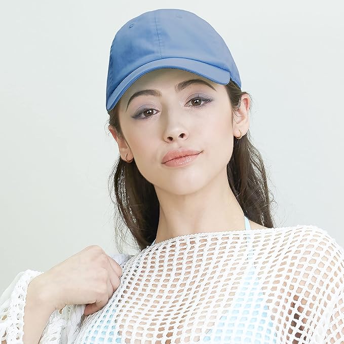 Cotton Baseball Cap Dad Hat – Washed Low Profile Adjustable Hat for Men Women Casual Outdoor Running Golf