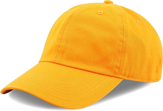 Cotton Baseball Cap Dad Hat – Washed Low Profile Adjustable Hat for Men Women Casual Outdoor Running Golf