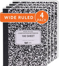 EPI Marble Hardcover Wide Ruled Composition Notebook | 200 Pages, 9.75 x 7.5 in by EPI