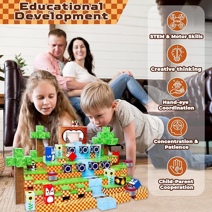 Magnetic Blocks, STEM Building Game Montessori Sensory Toys - Image 6