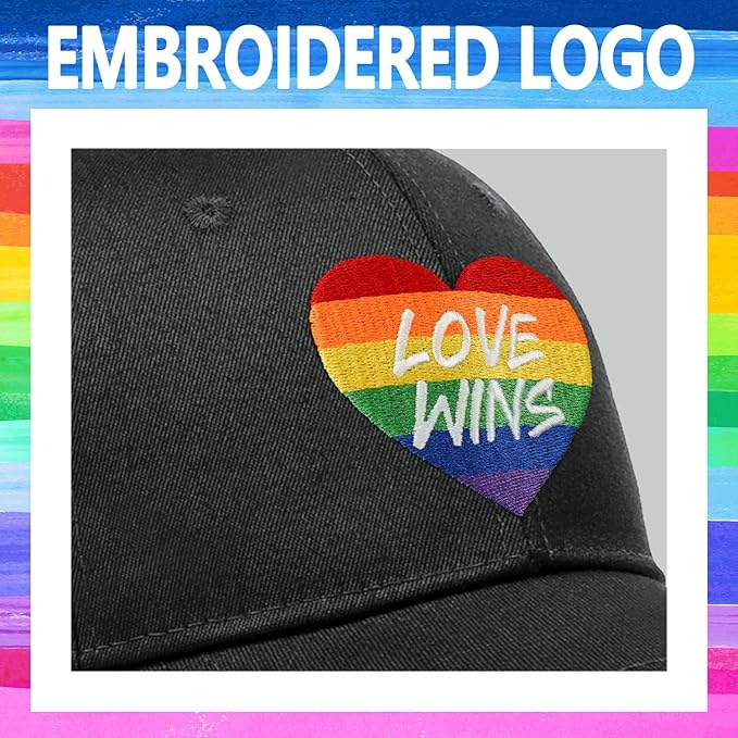 Gay Pride Rainbow Trucker Hat for Men and Women LGBT Embroidered Adjustable Washable LGBTQ Baseball Cap Gifts