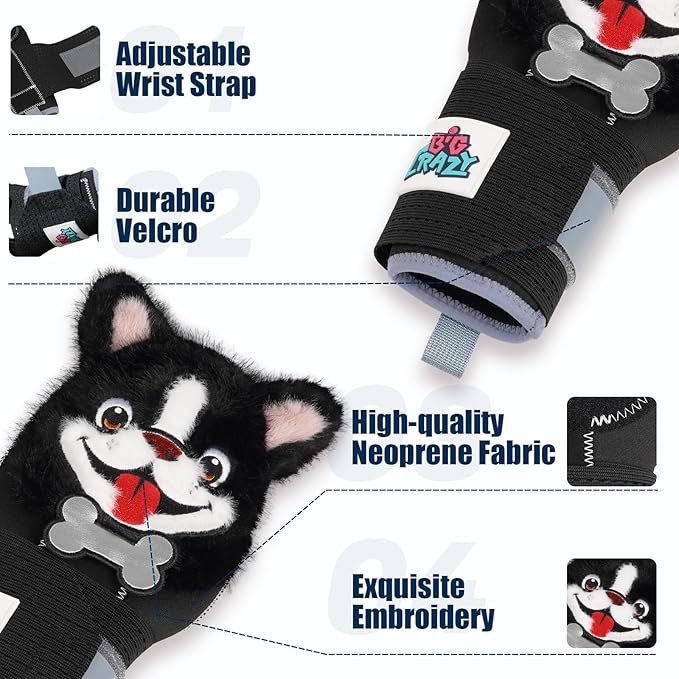 Big Crazy Baseball Sliding Mitt for Youth Sliding Mitt Adult Baseball Sliding Glove Universal Left/Right Hand Drippy Drip Accessory Bulldog Cow Giraffe