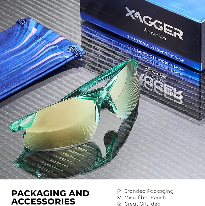 Xagger Kids Youth Polarized Sports Sunglasses for Boys Girls Baseball Softball Glasses TR90 Frame