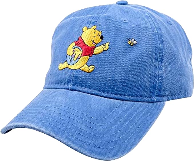 Disney Winnie The Pooh Dad Hat, Adjustable Cotton Baseball Cap with Curved Brim