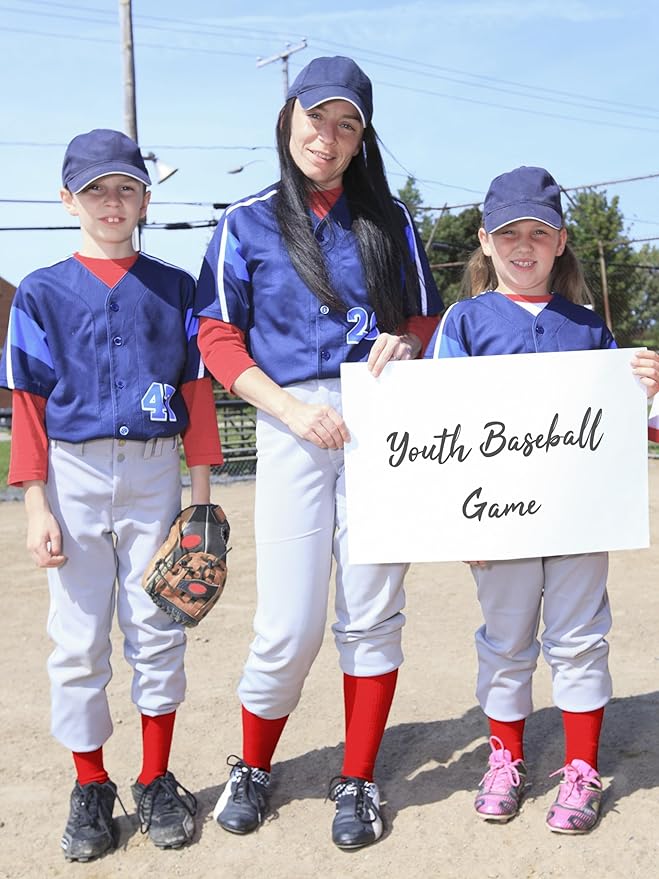 Baseball Socks and Belt Combo Set Cotton Boys Adjustable Baseball Softball Socks and Belt for Boys Girls