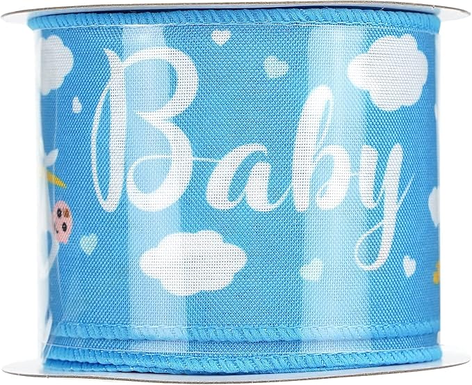 MEEDEE Baby Boy 2.5 Inch Burlap Wired Ribbon - Image 9