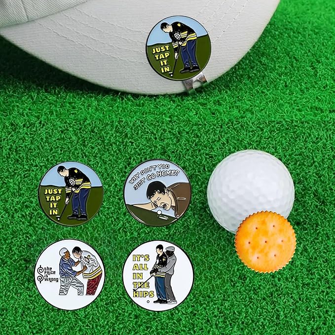 Cracker Golf Ball Marker, Premium Golf Accessories & Funny Golf Gifts for Men Women Golfers