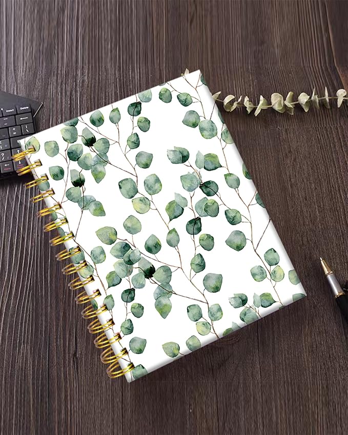 iampanda Spiral Journal Notebook, Floral Design Strong TwinWire Binding - Image 5