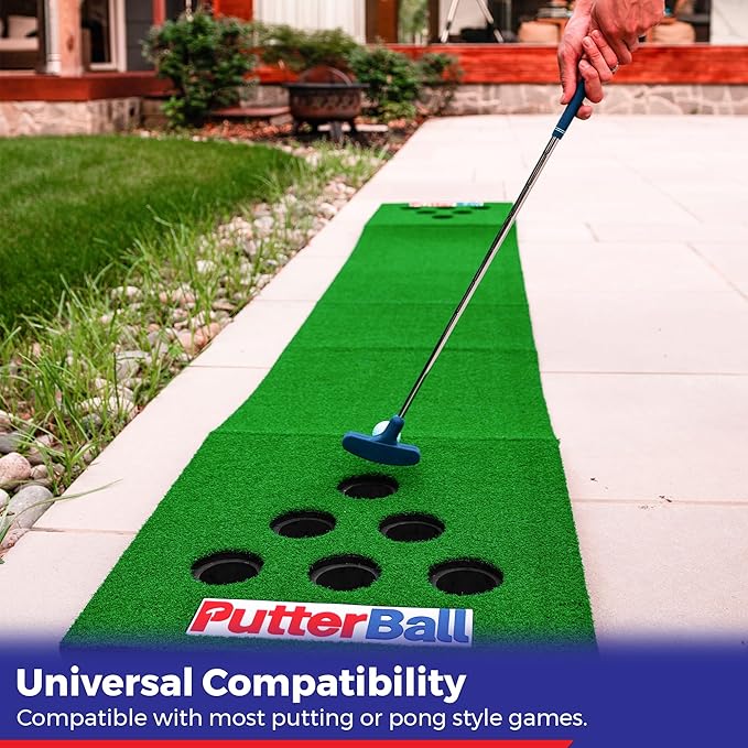 PutterBall Golf Accessories Set – Includes 2 Premium Putters & 2 Balls – Replacement Set for PutterBall Pong Game – Indoor Outdoor Putting Practice for Adults, Family & Party Yard Games