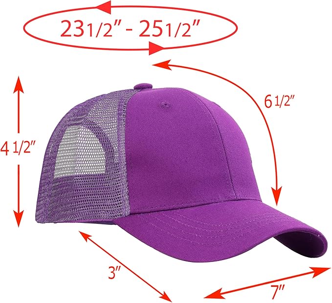 Falari Trucker Hat Baseball Cap Structured Plain Design 6 Panel, Adjustable Size