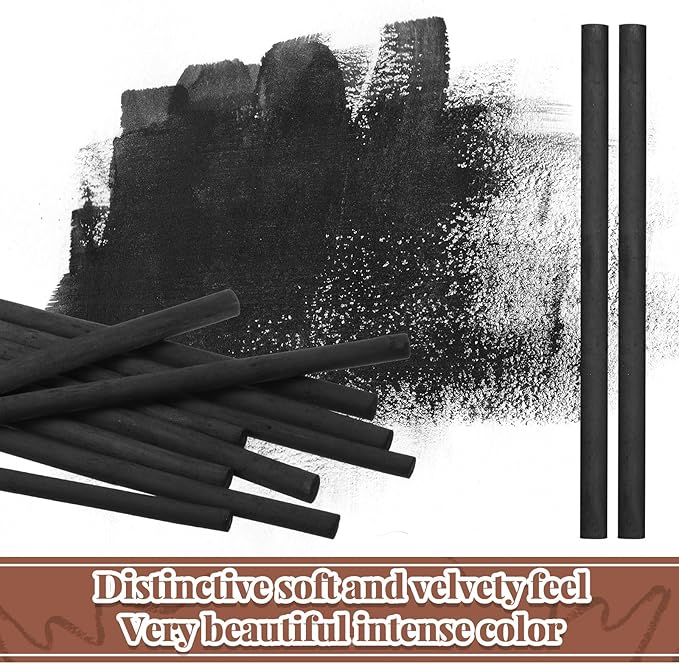 Gueevin 25 Pcs Willow Charcoal Sticks, Willow Charcoal, and Fine Art Christmas - Image 6