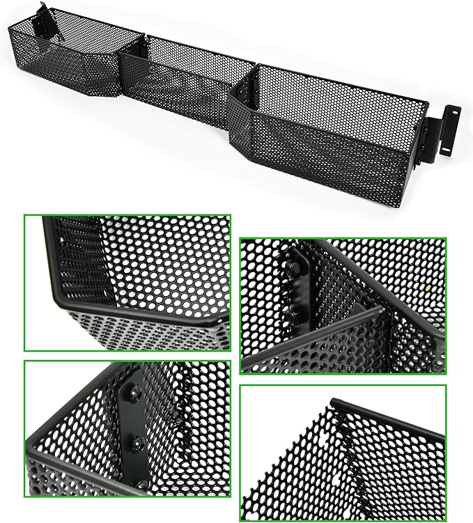 KEWISAUTO Front Inner Storage Basket for 2025 Club Car Tempo, Premium Steel Anti-Rust Dash Tray Organizer Utility Basket for Club Car Tempo 2025 Standard Factory Golf Cart Interior Accessories