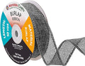 Mandala Crafts Gray Burlap Ribbon 1 Inch Wide Jute Ribbons by MandalaCrafts
